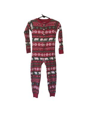 Little Blue House Holiday Pajamas 2T Red Green Beary Xmas Bear Print Snug-Fittin